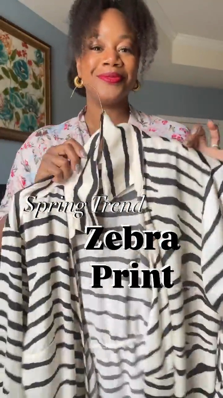 Zebra print is in the spring and it’s no wonder because it hits 😮‍💨 

Even though it makes a bold statement it’s still super versatile. Especially when wearing it in a looser silhouette like this one.

Pair it with gold jewelry, a neutral sandal, and a red lip and we’ve got a lewk 🦓

Are we feeling Zebra this season? 

PS—get 20% off your Shapermint order with my code SHIQUITACREW20 🤍

#LTKStyleTip #LTKFindsUnder100 #LTKMidsize