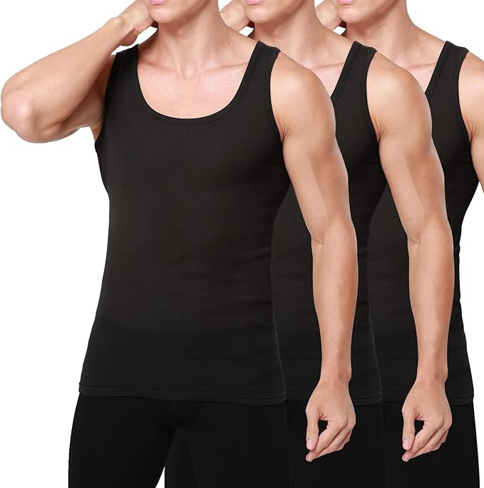 Unterhemd Herren 3/5er Pack Tank Top Baumwolle Männer Schwarz Weiss Mehrfarbig | Amazon (DE)
