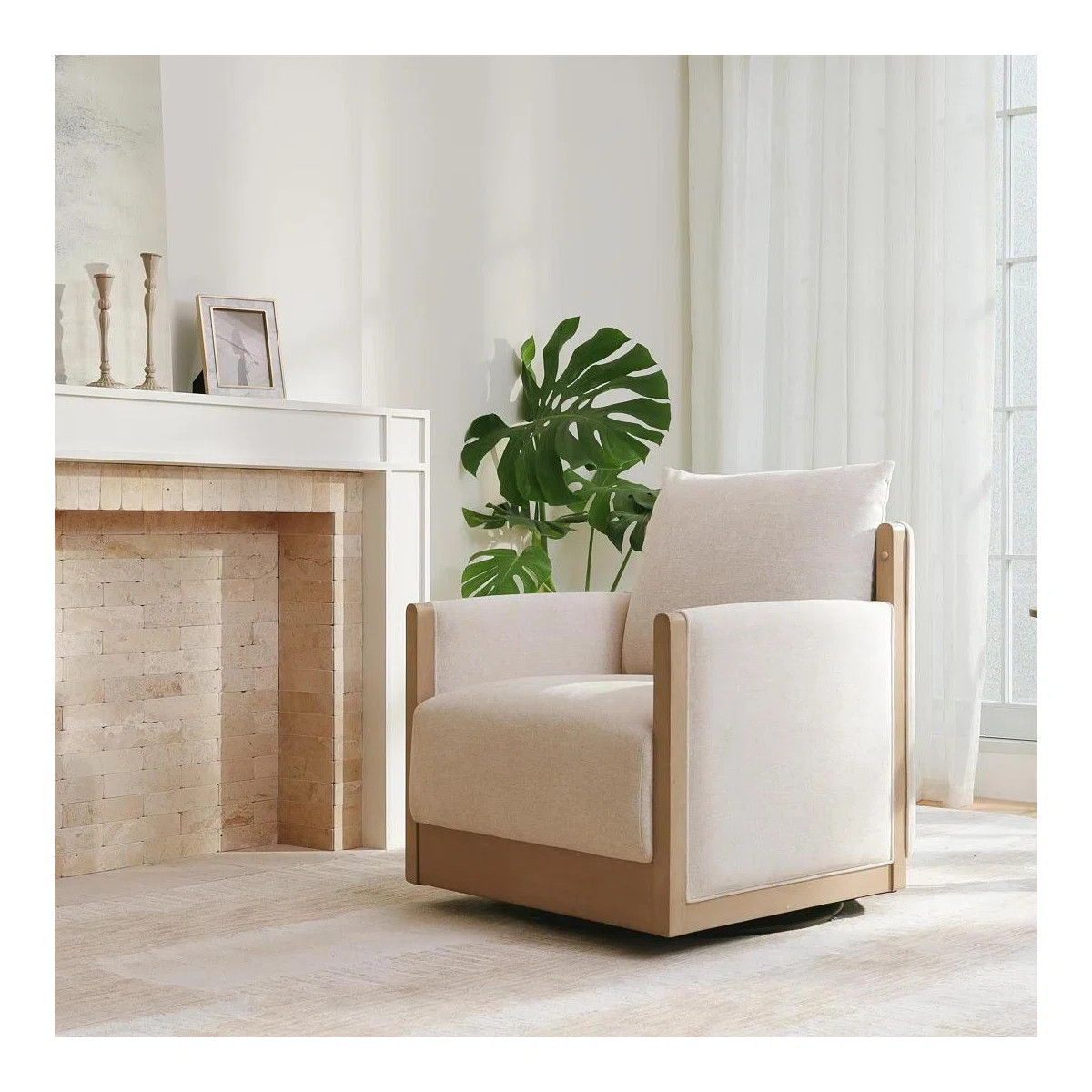 Zenda Upholstered Swivel Accent Chair | Wayfair North America