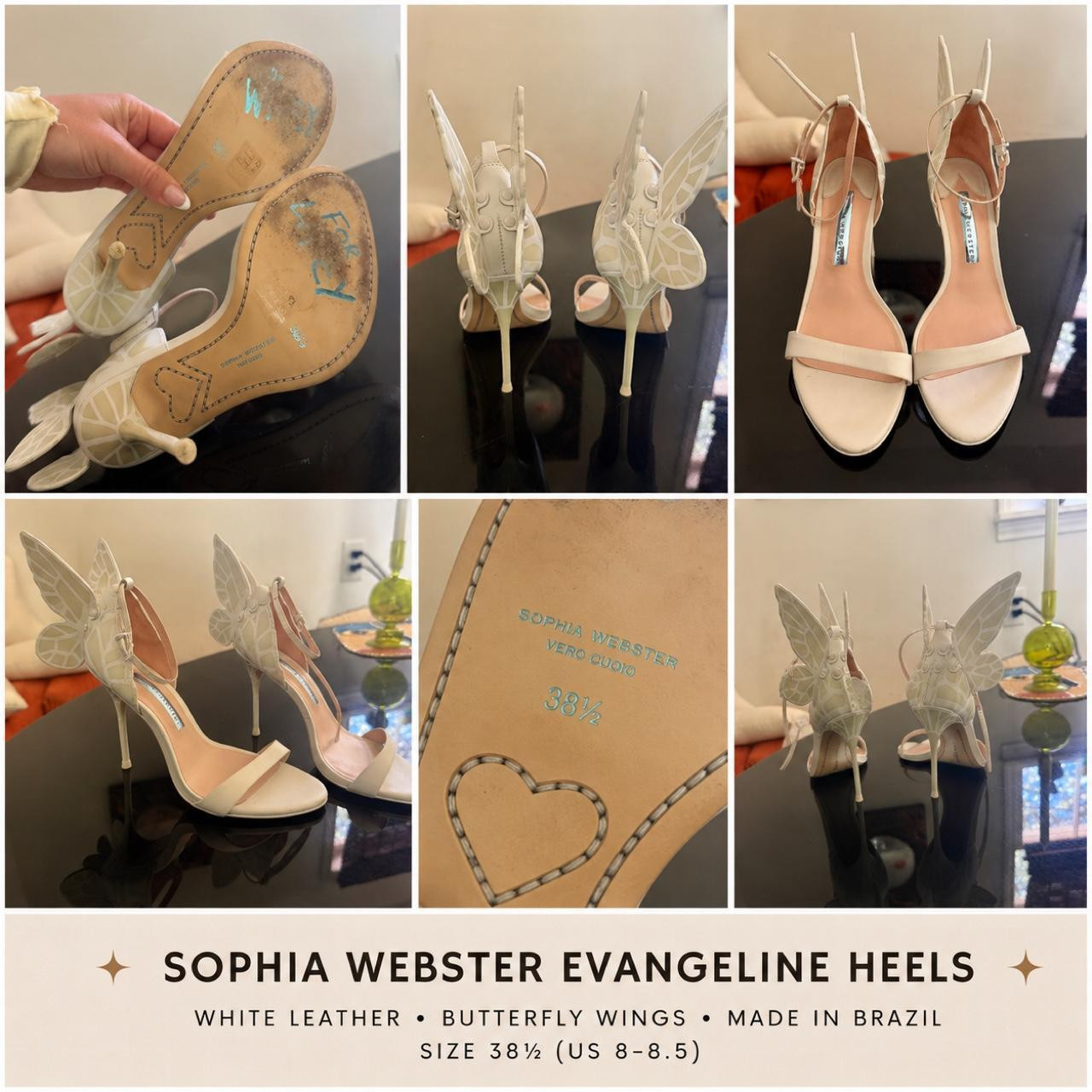 Sophia Webster Women's Pumps - White/Cream | Depop US