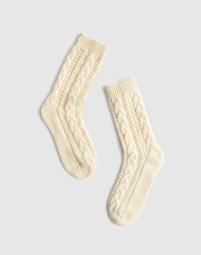 Cable-Knit Trouser Socks | Madewell