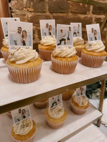 I made cupcakes for my best friends engagement party and topped them with edible Polaroid pictures of them! they were a hit!! where I ordered them from is linked here 😍 

#LTKfamily #LTKwedding #LTKparties