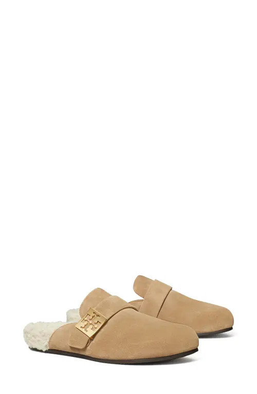 Tory Burch Mellow Genuine Shearling Mule in Noisette /Taupe at Nordstrom, Size 10 | Nordstrom