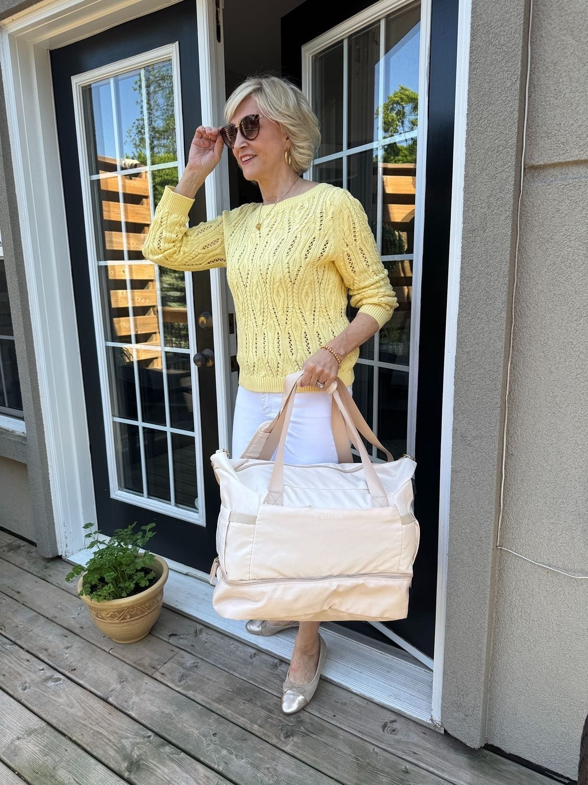 A little sunshine in sweater form 💛 I love how this yellow open-knit sweater instantly brightens up a simple pair of white cropped pants. Finished with classic ballet flats, this look feels feminine, fresh, and so easy to wear.

Definitely one of those outfits that makes getting dressed feel effortless! ✨

#LTKOver40 #LTKSeasonal #LTKootd