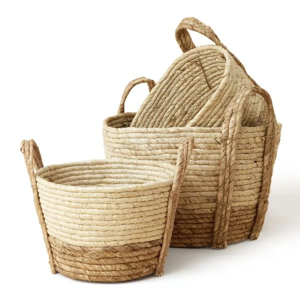 3 Piece Seagrass Basket Set (Set of 3) | Wayfair North America