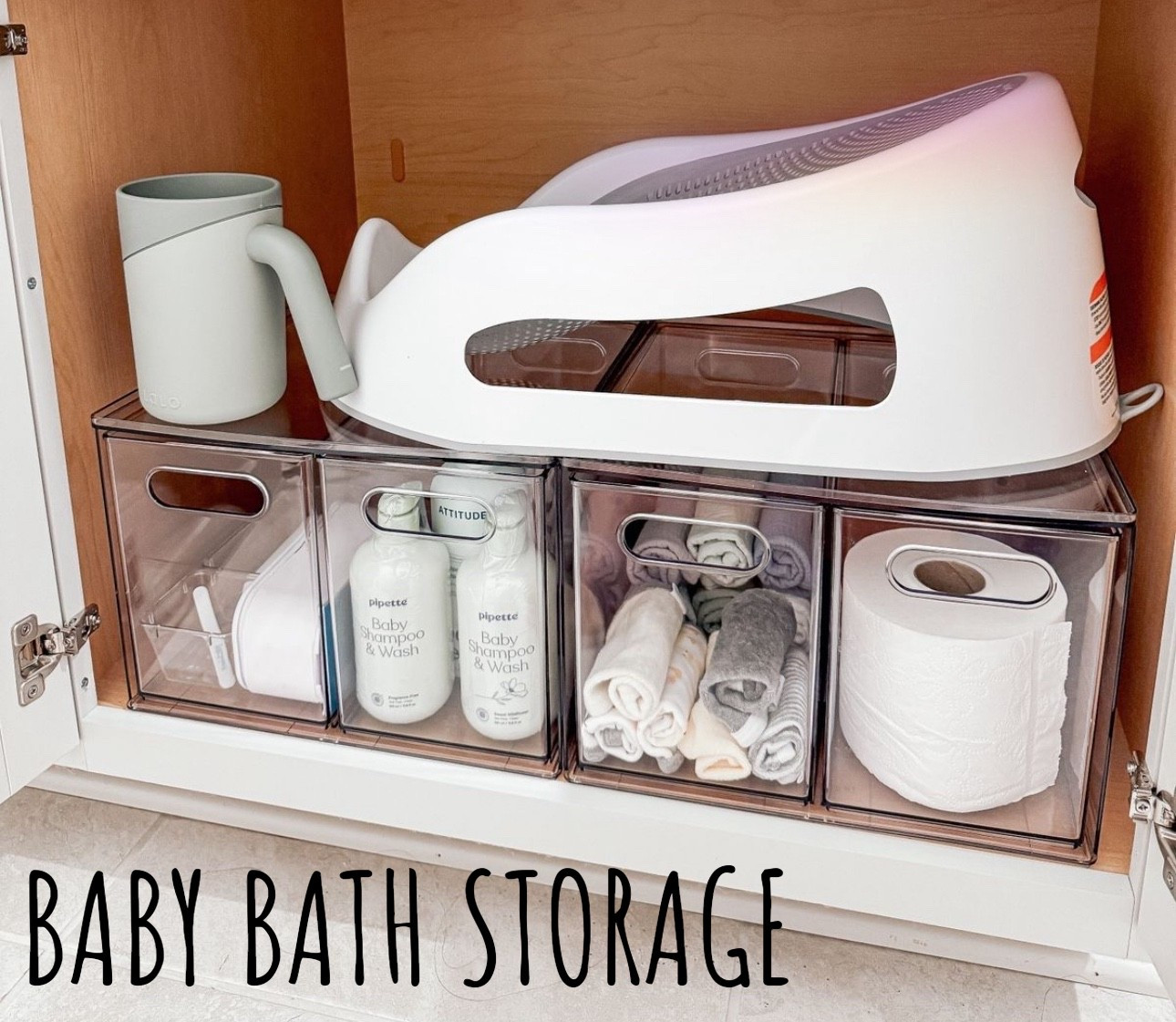 Perfect storage solution for baby’s bath stuff!! 
🛁 🧼 


#LTKBaby #LTKBump #LTKHome
