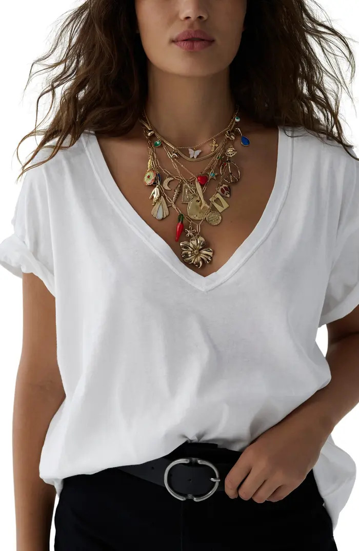 Nina V-Neck Cotton T-Shirt | Nordstrom