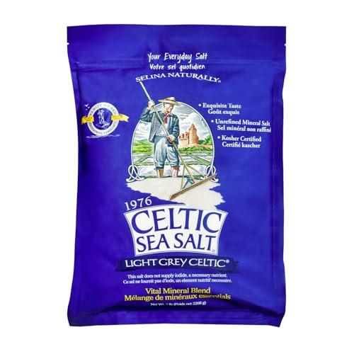 Light Grey Celtic Sea Salt 5 Pound Resealable Bag – Additive-Free, Delicious Sea Salt, Perfect for Cooking, Baking and More - Gluten-Free, Non-GMO Verified, Kosher and Paleo-Friendly | Amazon (US)
