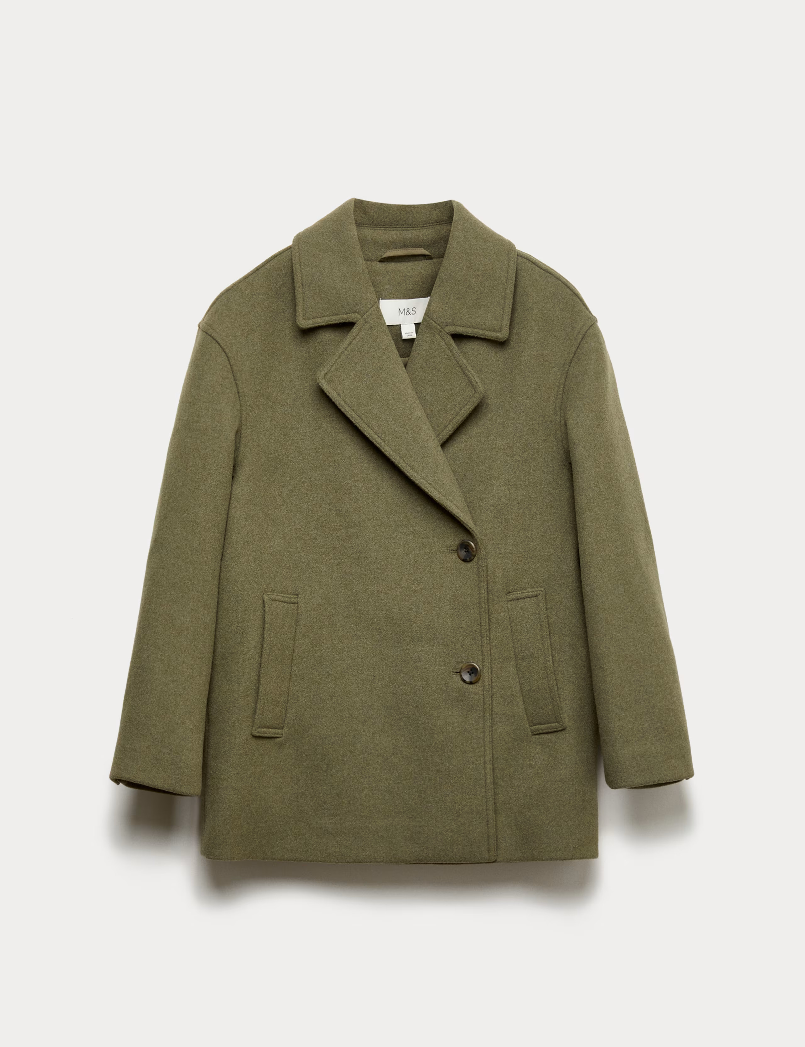 Wool Blend Single Breasted Coat | Marks & Spencer IE