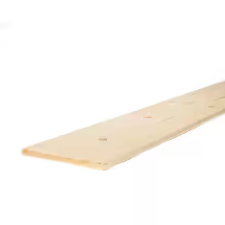 1 in. x 12 in. x 6 ft. Premium Kiln-Dried Square Edge Whitewood Common Board-458511 - The Home De... | The Home Depot