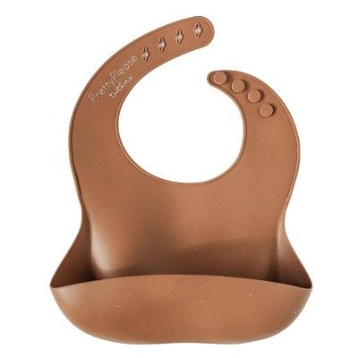 Pretty Please Teethers Silicone Bib - Speckle Almond | Target
