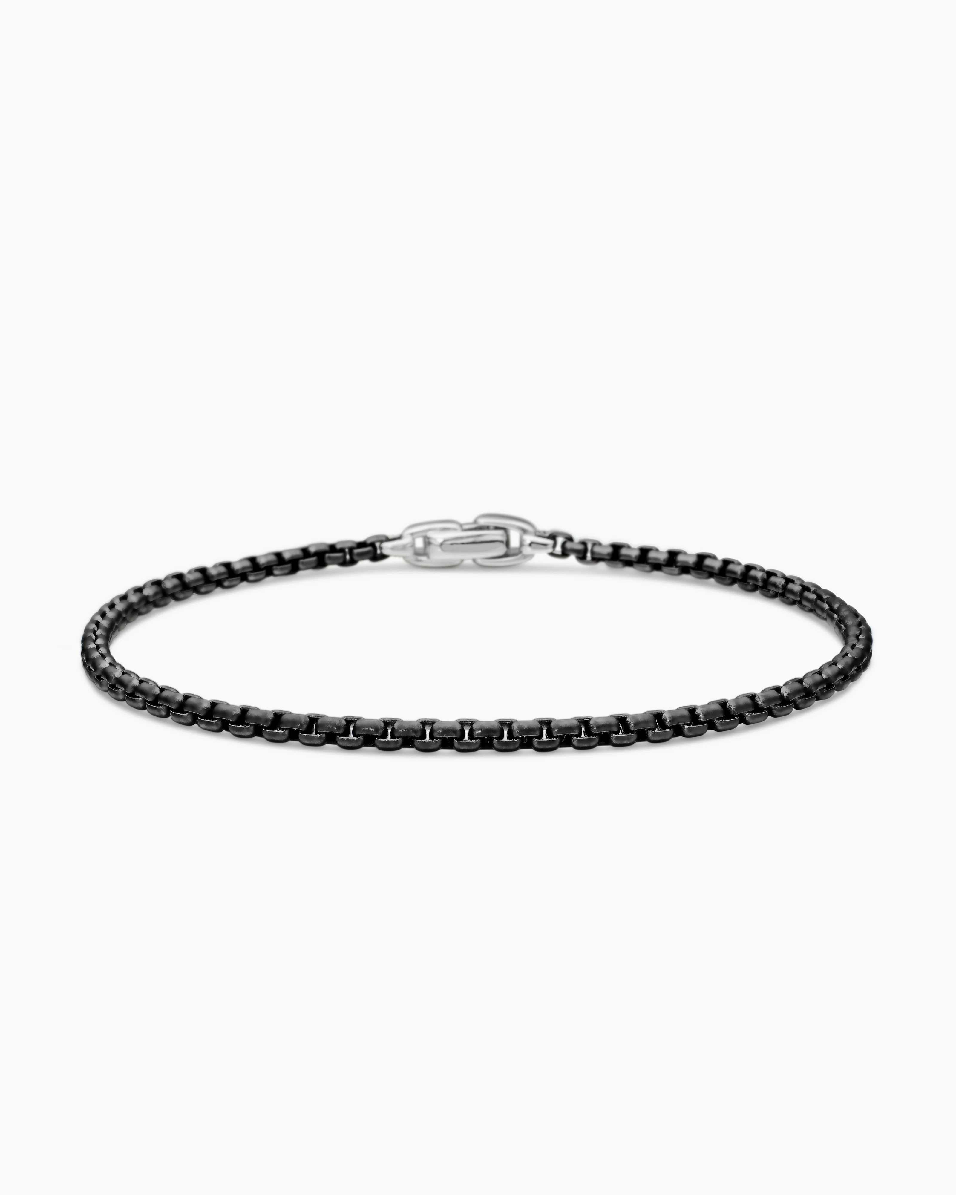 David Yurman | Box Chain Bracelet in Stainless Steel and Sterling Silver, 2.7mm | David Yurman