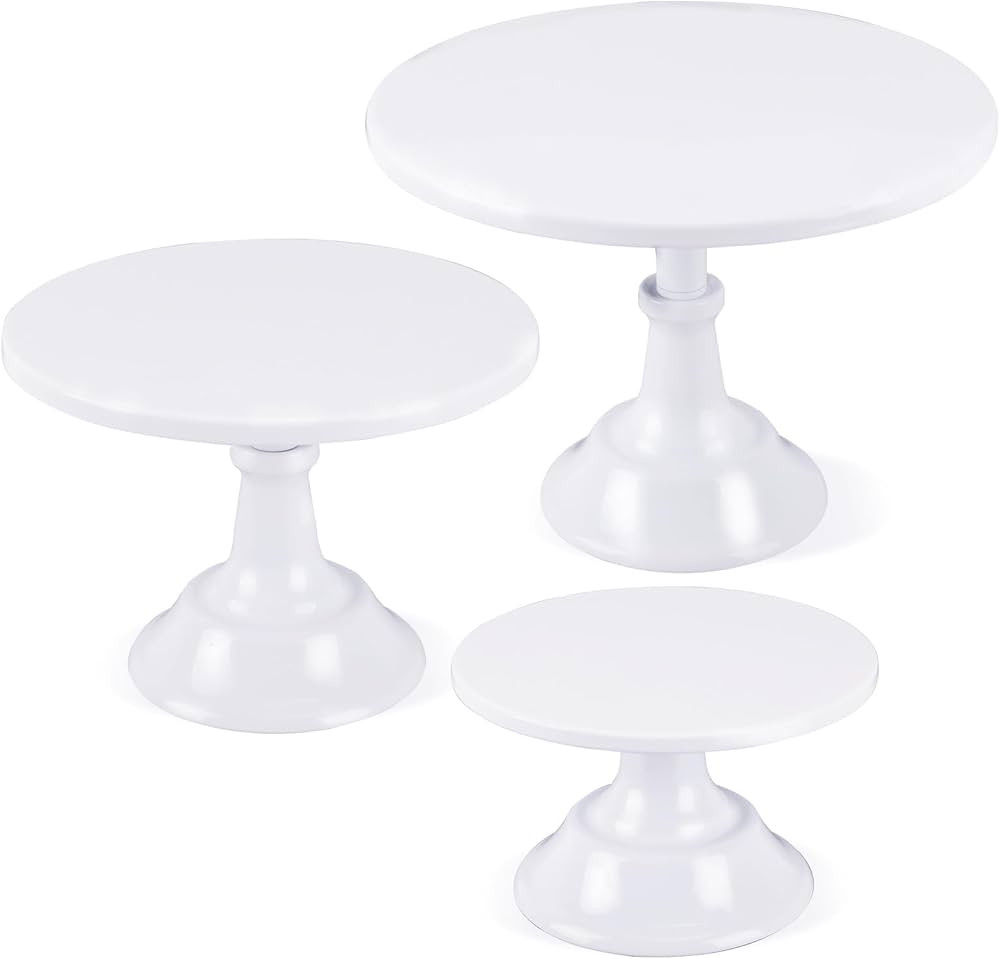 3pcs of Diameter 8“,10",12" Metal White Cake Stands Set for Dessert Table, Wedding,Party, Birth... | Amazon (US)