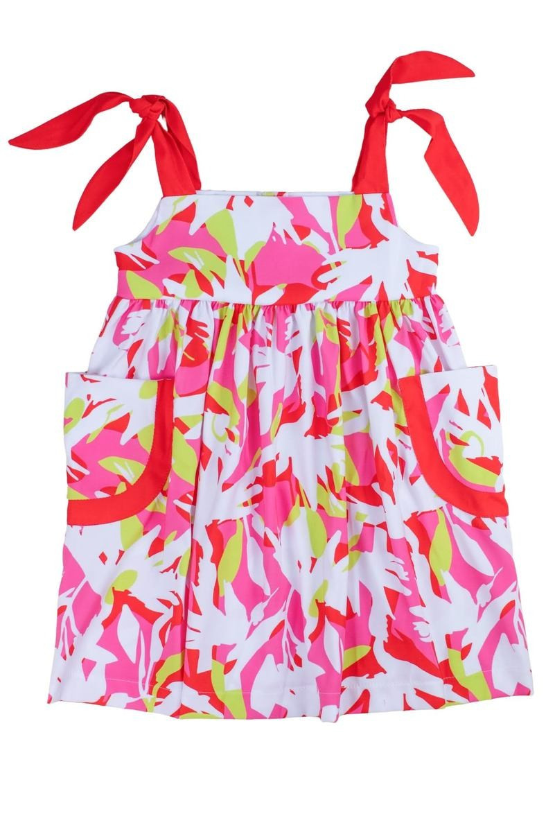 CROSBY Pink Tropics Dress PRE-ORDER | Grace and James Kids