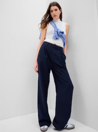 Linen-Cotton Pleated Pants | Gap (US)