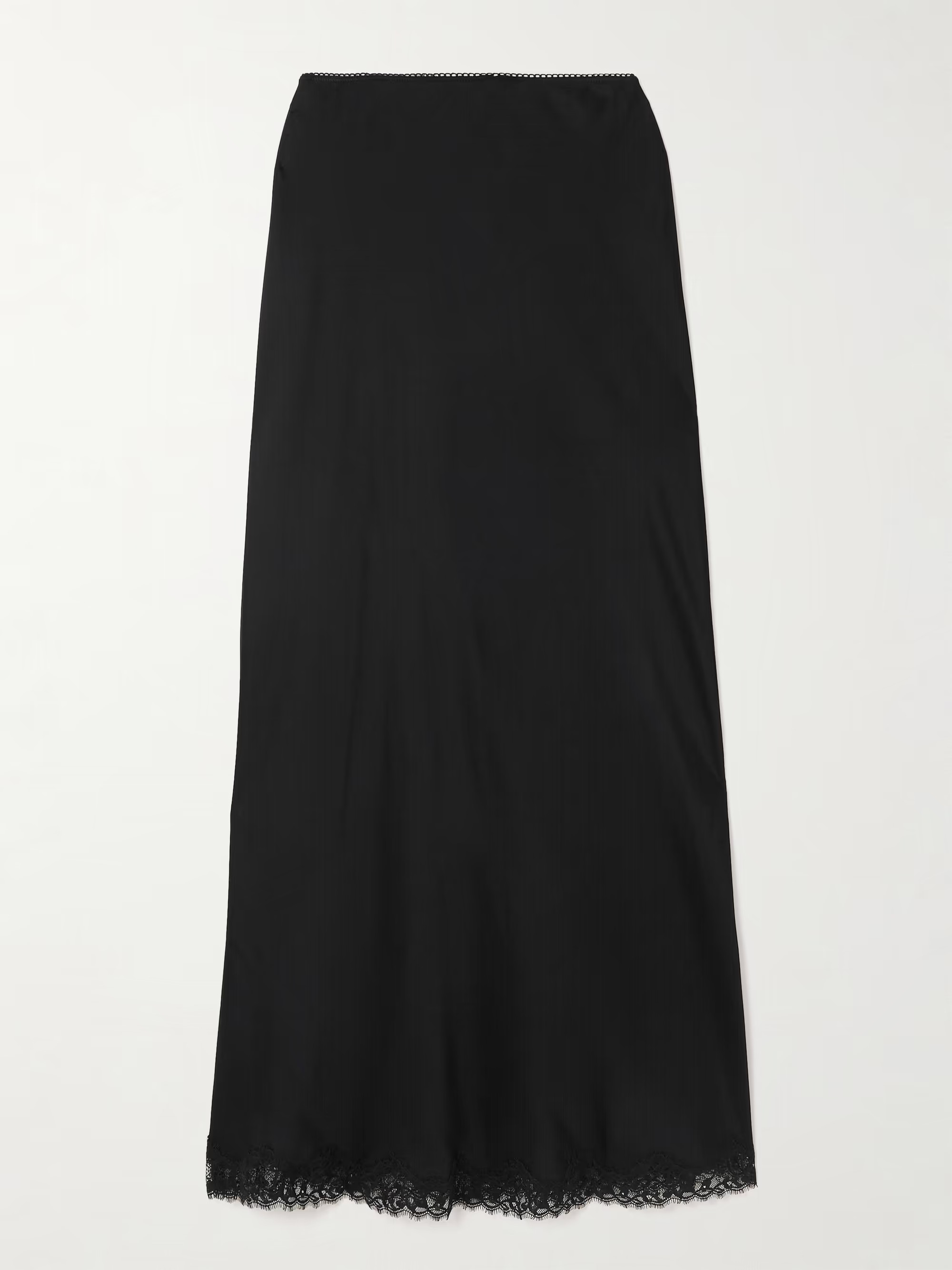 Stassie lace-trimmed satin midi skirt | NET-A-PORTER (UK & EU)