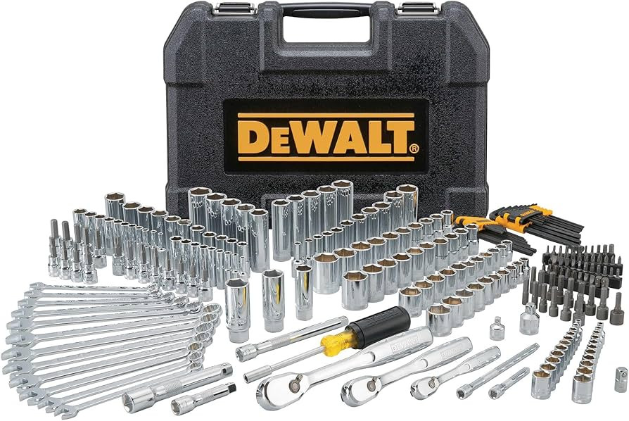 DEWALT Mechanic Tool Set, 247-Piece, 1/4 in., 3/8 in. and 1/2 in. Drive, SAE, Ratchets, Sockets, ... | Amazon (US)