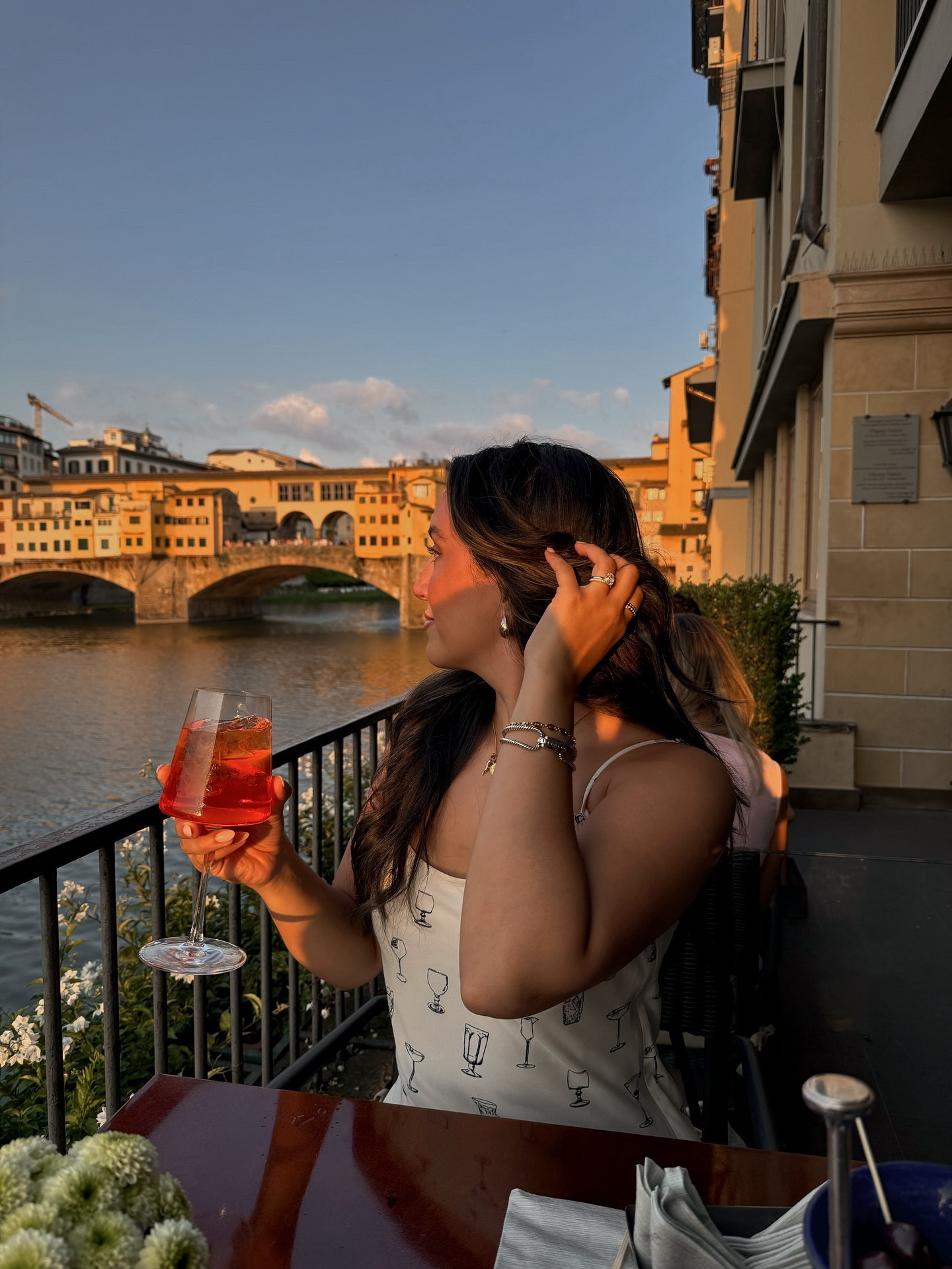 size small petite in dress 

apéritif>> 🍹🍸🍷

we made it to Italy!! still can’t believe we’re here😭 also this is my first aperol spritz ever👀
