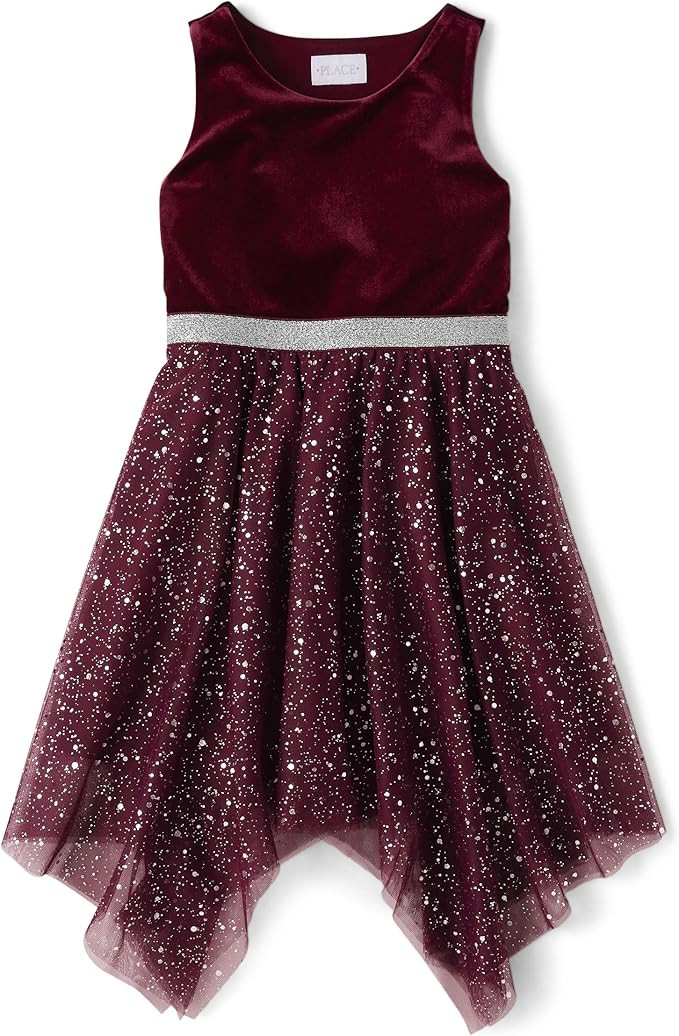 The Children's Place Girls' One Size Sleeveless Holiday Dressy Dress | Amazon (US)