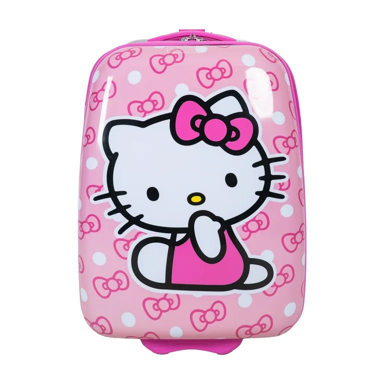 Sanrio Hello Kitty Kid's 16" Carry On Harside Luggage Spinner - Pink | Walmart (US)