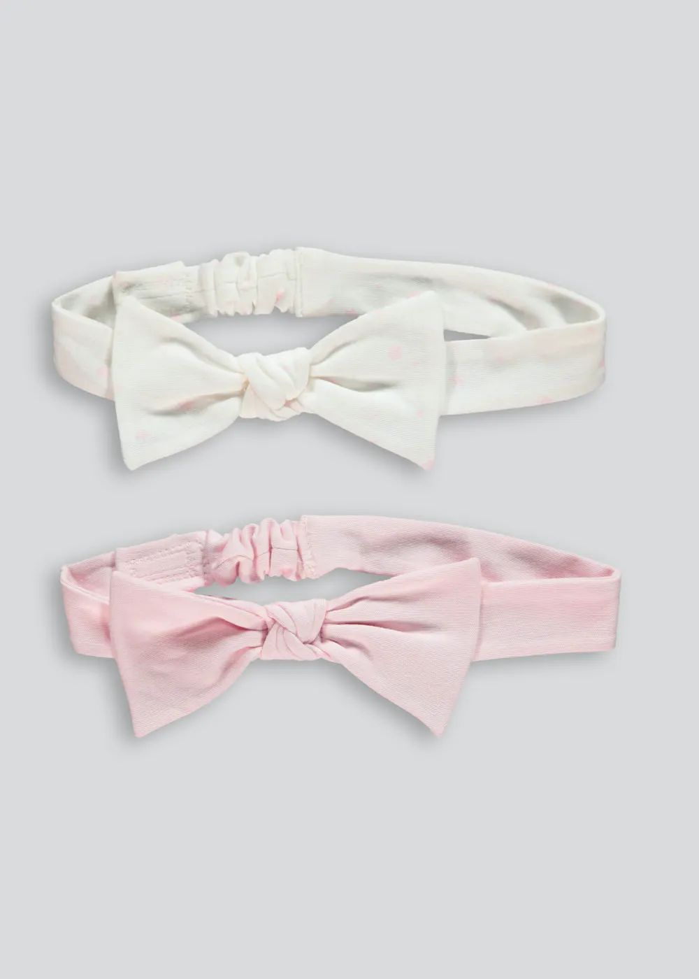 Girls 2 Pack Bow Headbands (Newborn-12mths) – Pink | Matalan (UK)