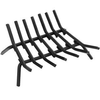 Costway 18 in. Fireplace Log Grate Heavy-Duty Steel Firewood Burning Rack Holder H9I-10N282-S - T... | The Home Depot
