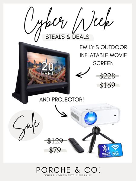 Outdoor movie screen and projector on a major sale during Cyber Week 🤍 This would be the perfect Christmas present for a sports loving man! 🌲 #sale #moviescreen #outdoors #cyberweek

#LTKGiftGuide #LTKCyberweek #LTKsalealert