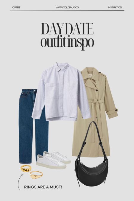 Spring transitional look that is perfect as a day date outfit. Everlane  picks, H&M trench coat.

#LTKmidsize #LTKstyletip #LTKcanada