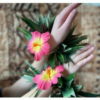 Kupe'e Haku Premium Silk Ti Leaf Anklet Or Wristlet Hair Wrap Solo Comp Ori Tahiti Hula Kahiko Traditional Polynesian Dance Beach Wedding | Etsy (US)