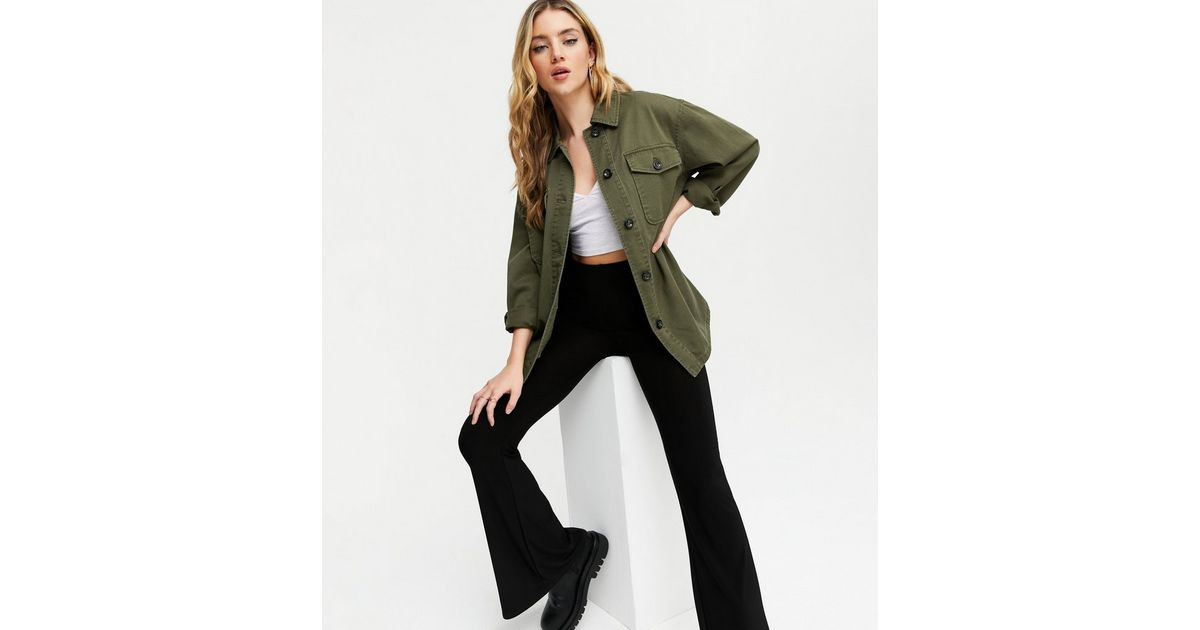 Khaki Twill Oversized Shacket 
						
						Add to Saved Items
						Remove from Saved Items | New Look (UK)