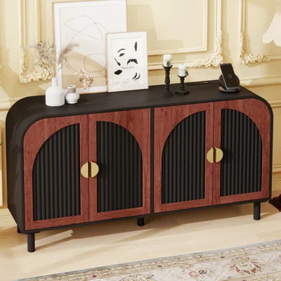 Arched Design 59"W Sideboard With Charging Station | Wayfair North America