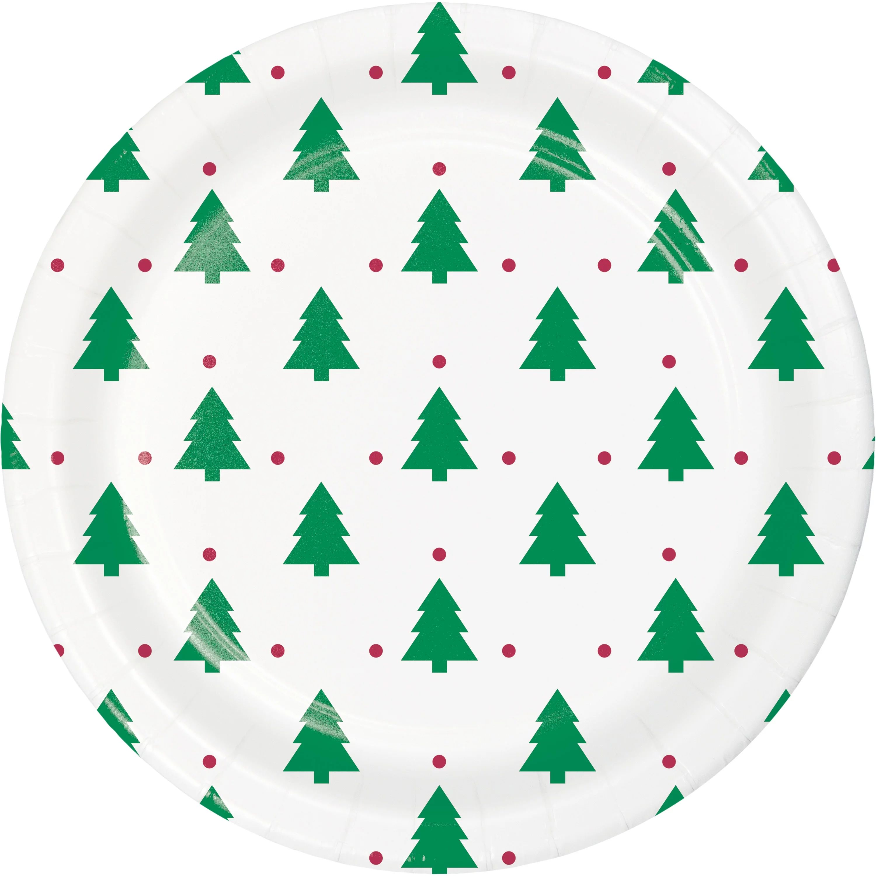 Christmas Tree Paper Plates, 9", 20 Count, by Holiday Time | Walmart (US)