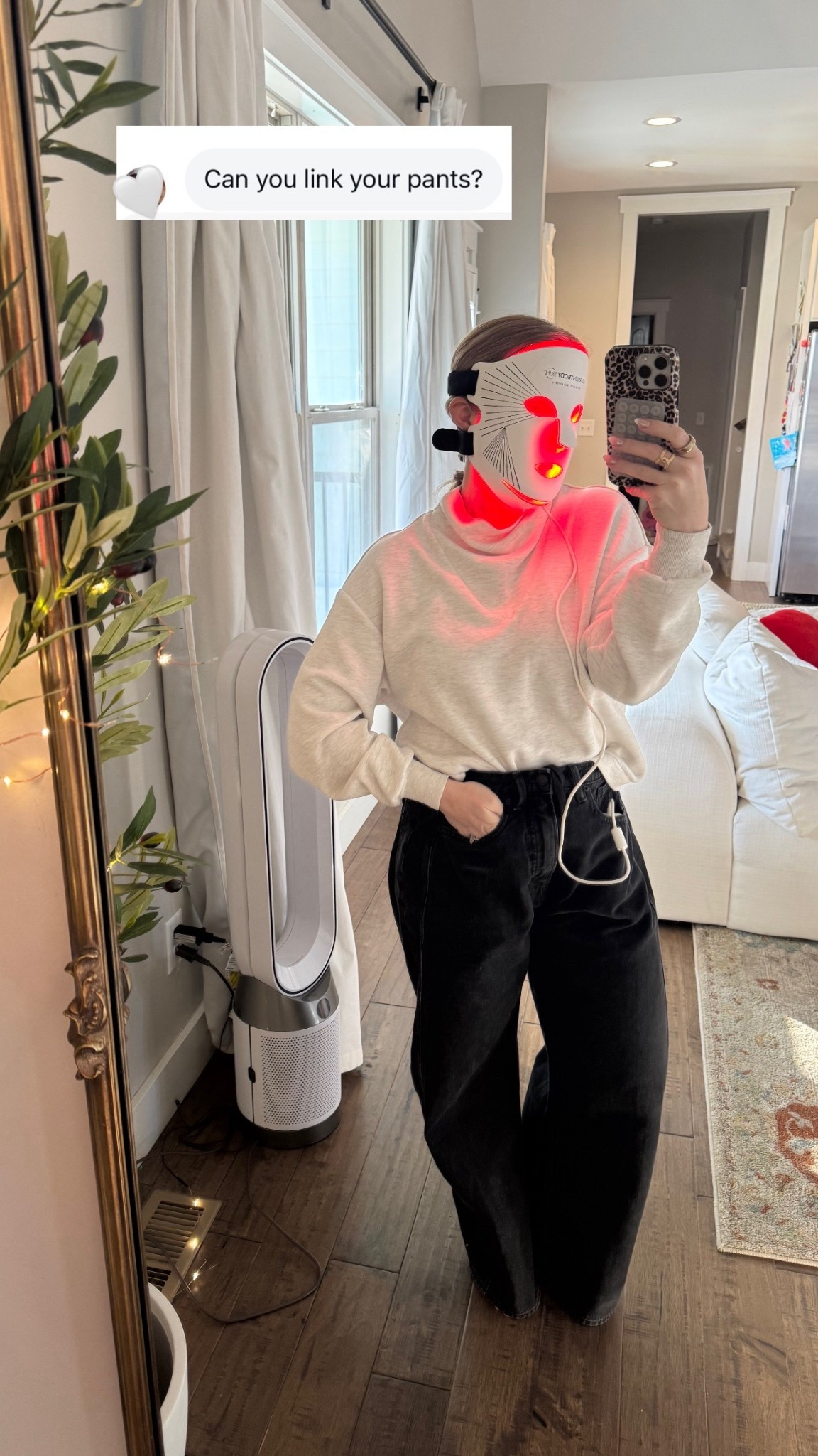 Yes! Here is the whole outfit. The pants are barrel pants and super soft. I love that they have an internal drawstring so you can make them tighter if you want. I took my Harley pullover a shirt inside. I’m going to link my red light face mask here too! It is amazing and I have a code SARAHRAY7 for 7% off! 



@Varley currentbody good American

#LTKselfcare #LTKValentine #LTKdayinmylife
