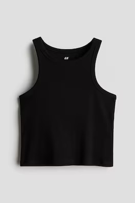 Ribbed Jersey Dress - Round Neck - Sleeveless - Black - Kids | H&M US | H&M (US + CA)