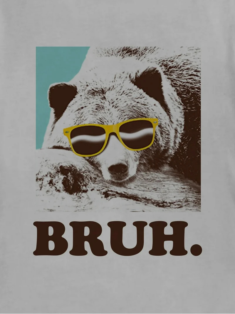 Wonder Nation Boys Bruh Bear, Crew Neck, Short Sleeve, Graphic T-Shirt, Sizes 4-18 | Walmart (US)