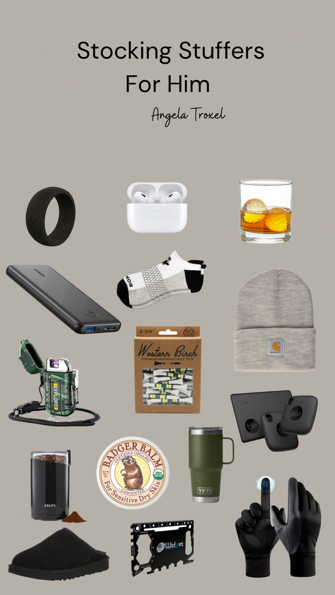 Stocking stuffer gifts for Men. Yeti, uggs, golf tees, air pods, Carhart. 



#LTKGiftGuide #LTKunder50 #LTKmens