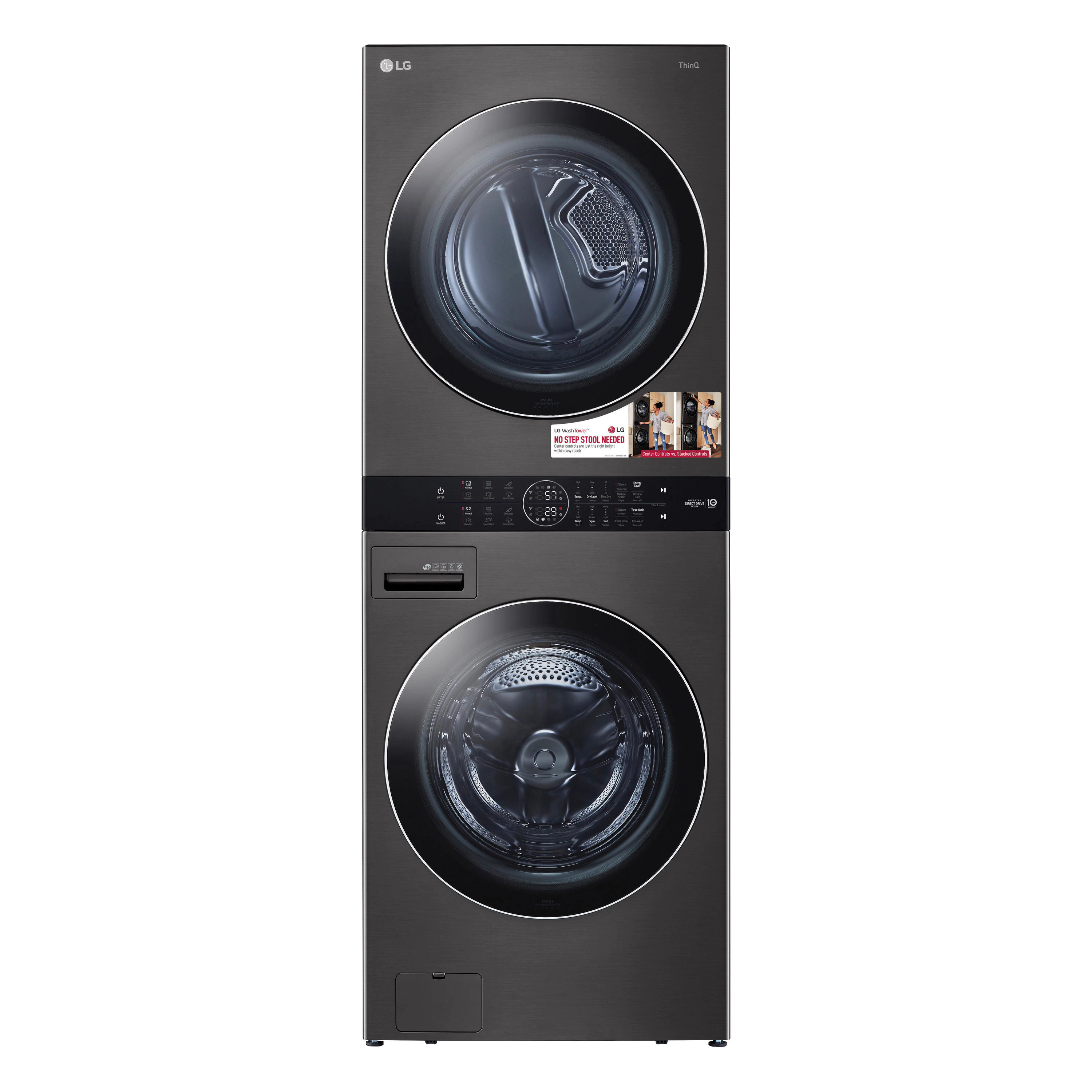 LG WashTower Stacked Laundry Center with 4.5-cu ft Front load Washer and Gas 7.4-cu ft Dryer (ENERGY STAR) | WKGX201HBA | Lowe's