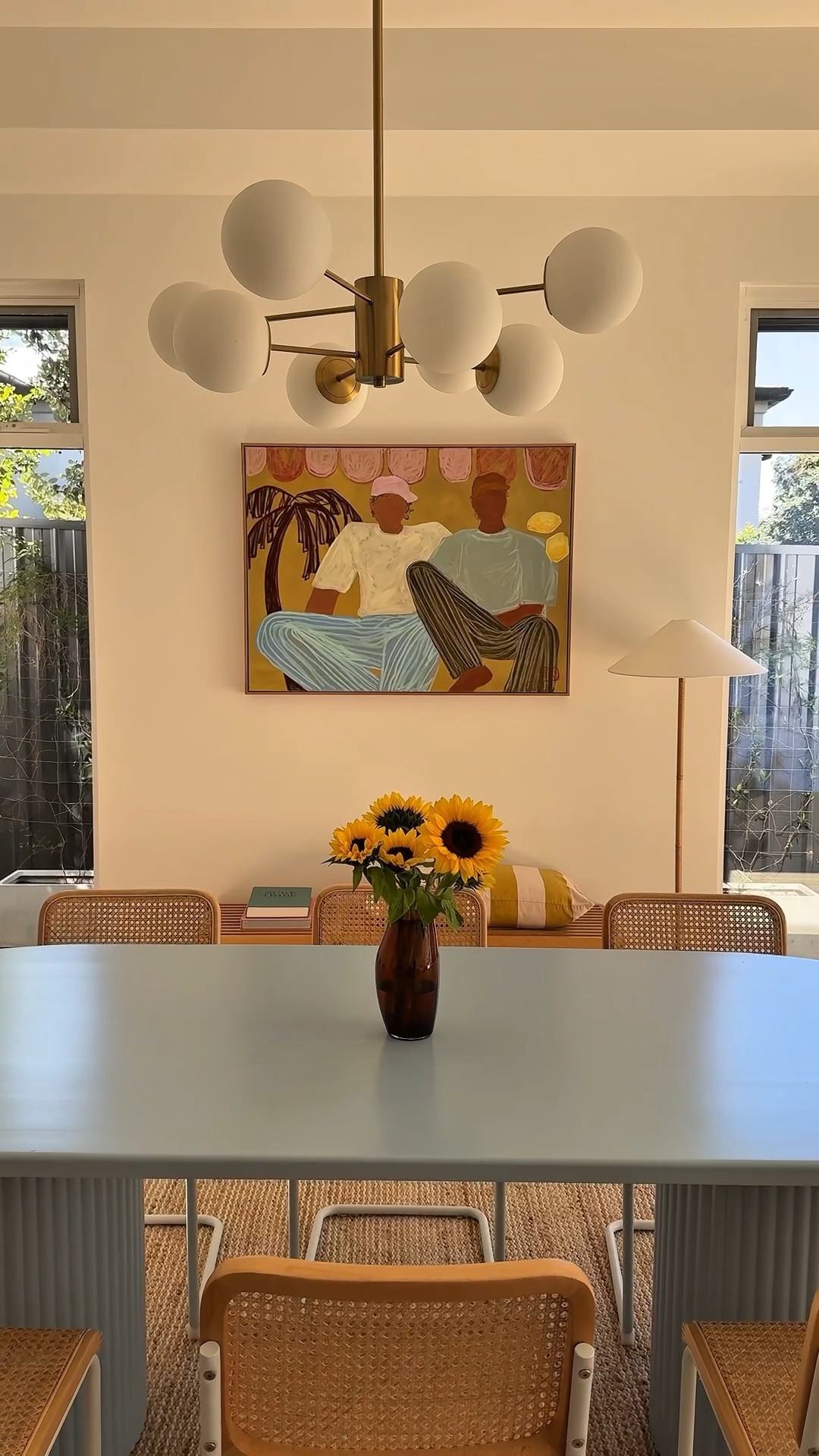 The beautiful pendant light in our dining space always steals the show ✨