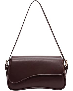 Verdusa Women's Leather Shoulder Bag Clutch Purses Trendy Hobo Crossbody Handbags Y2K Saddle Flap... | Amazon (US)