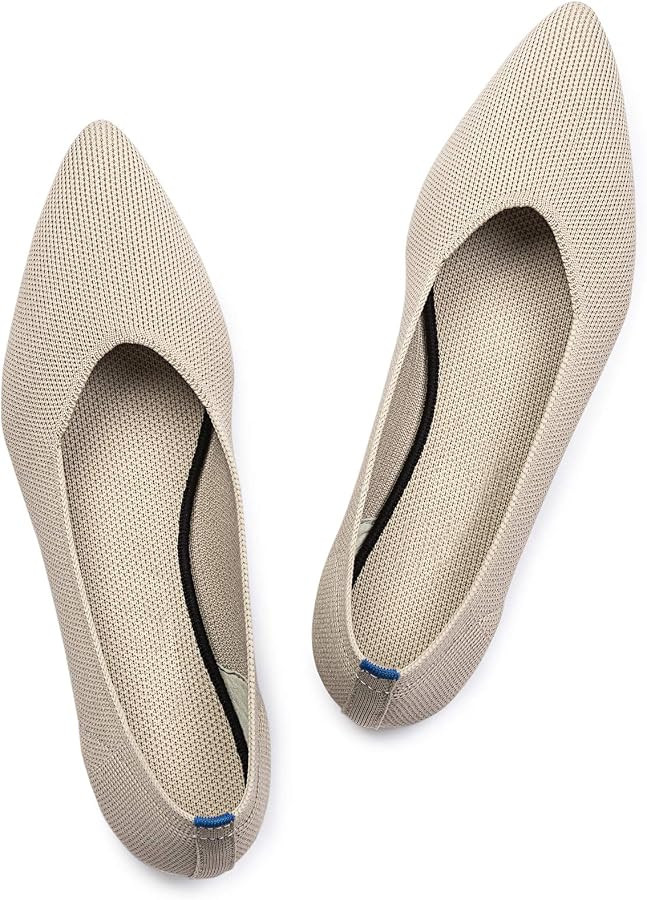 Frank Mully Womens Pointed Toe Flats Knit Dress Shoes Comfort Women Shoes Softable | Amazon (US)