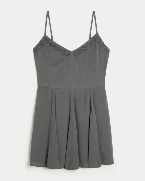 Embroidered Mini Dress | Hollister (US)