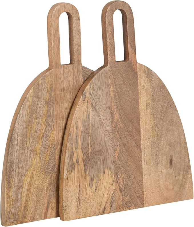 Kate and Laurel Staven Transitional Two-Piece Serving Boards Set, 14 x 10, Set of 2, Natural Wood... | Amazon (US)