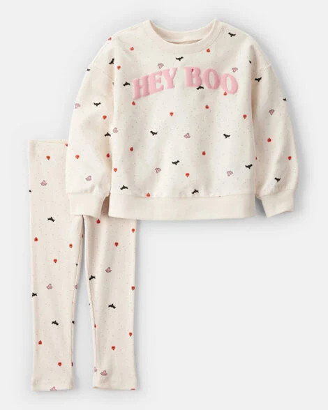 Toddler 2-Piece Hey Boo Halloween Outfit Set - Cream | Carter's Inc