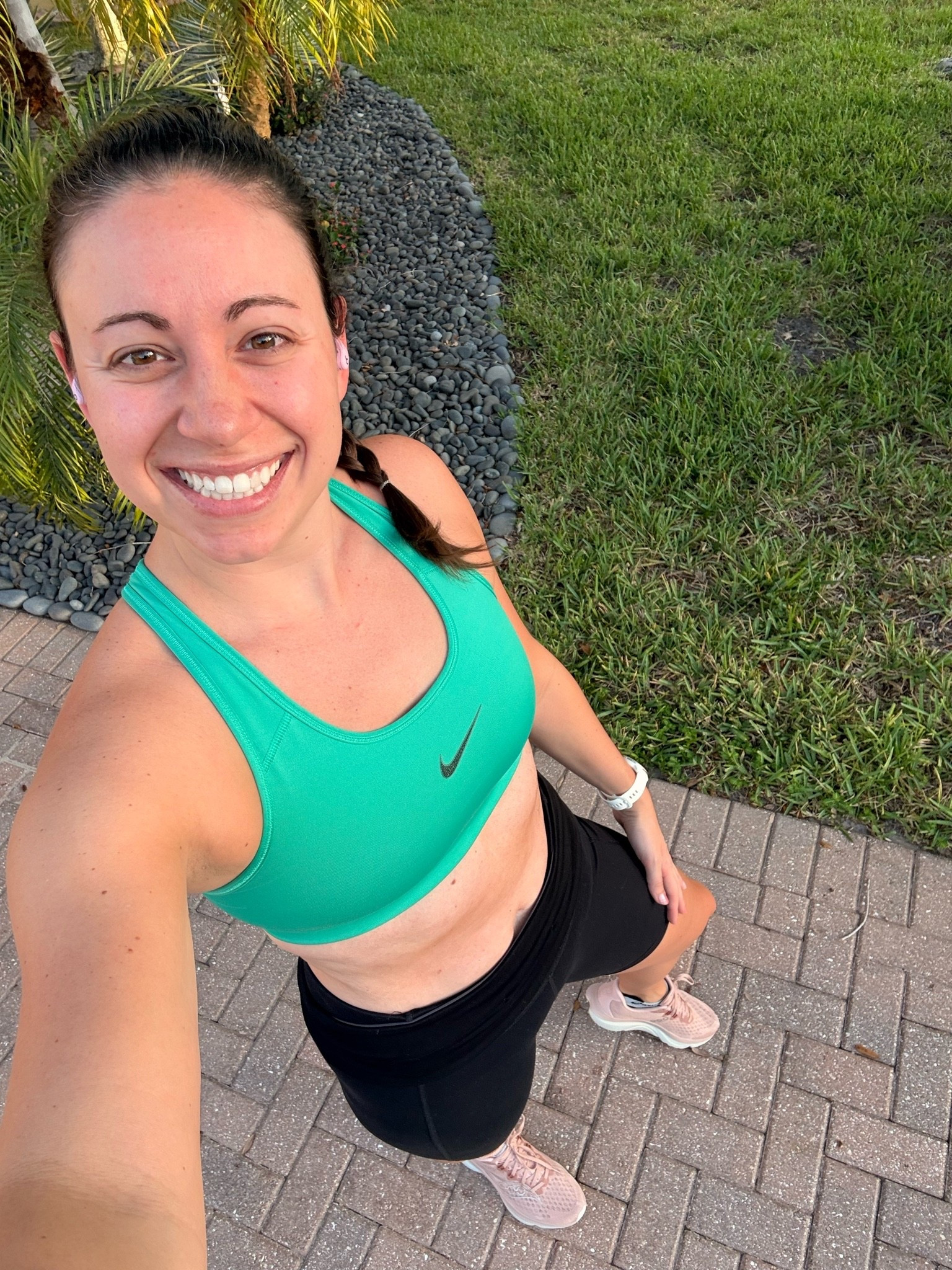 Ready for another run! Rocking the @Nike US sports bra, @Target bike shorts, my Flipbelt, Saucony Kinvaras, Garmin watch and ASICS socks!

#LTKActive #LTKfitnessgoals #LTKmorningroutine