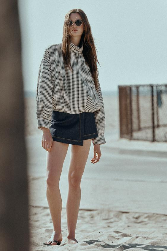 CHECK BOMBER JACKET | Zara UK