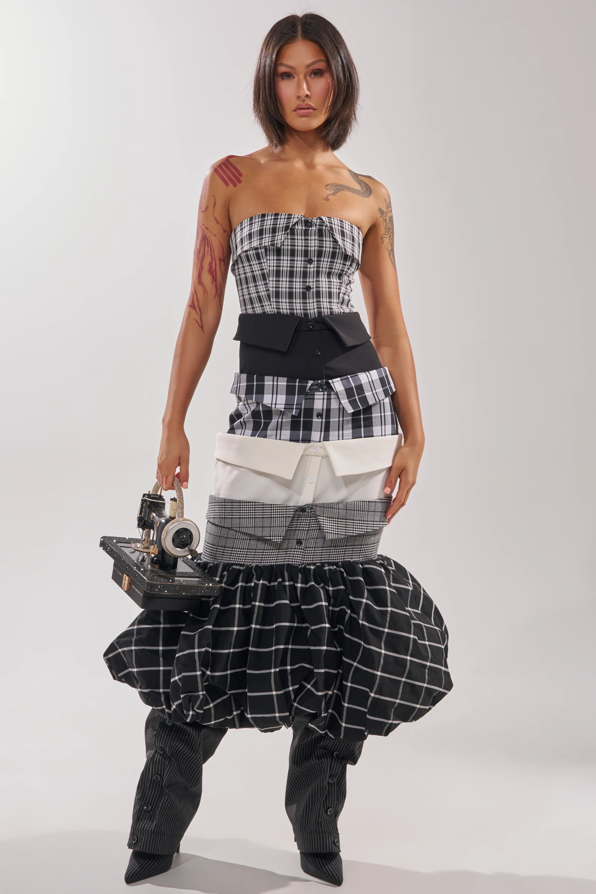 CHANGING IT UP PLAID MIDI DRESS | AKIRA