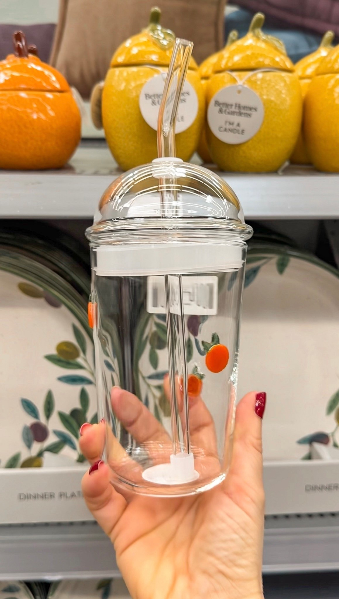 Cute summer find 🍊 Glass sipper by Better Homes & Gardens. Orange design with glass lid. Perfect for iced drinks and everyday use.

#LTKHome #LTKSeasonal #LTKmomlife