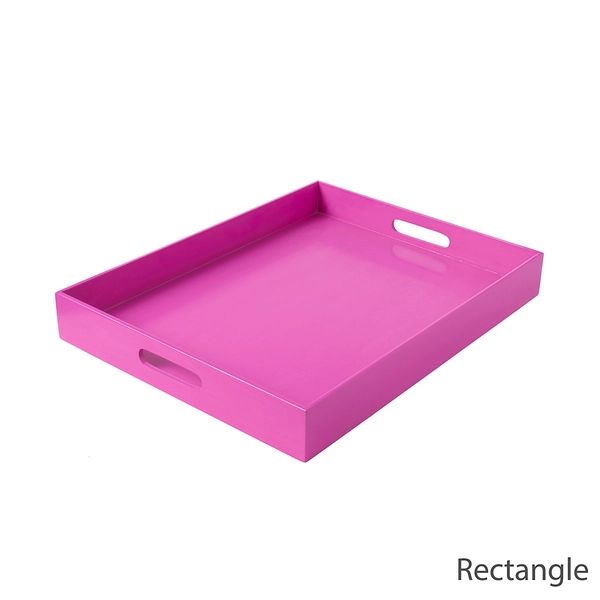 Magenta Lacquer Tray | Annie Selke