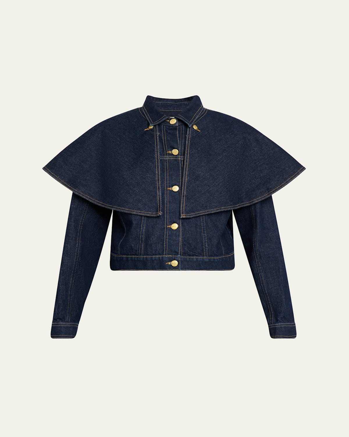 The Agata Denim Cape Jacket | Bergdorf Goodman
