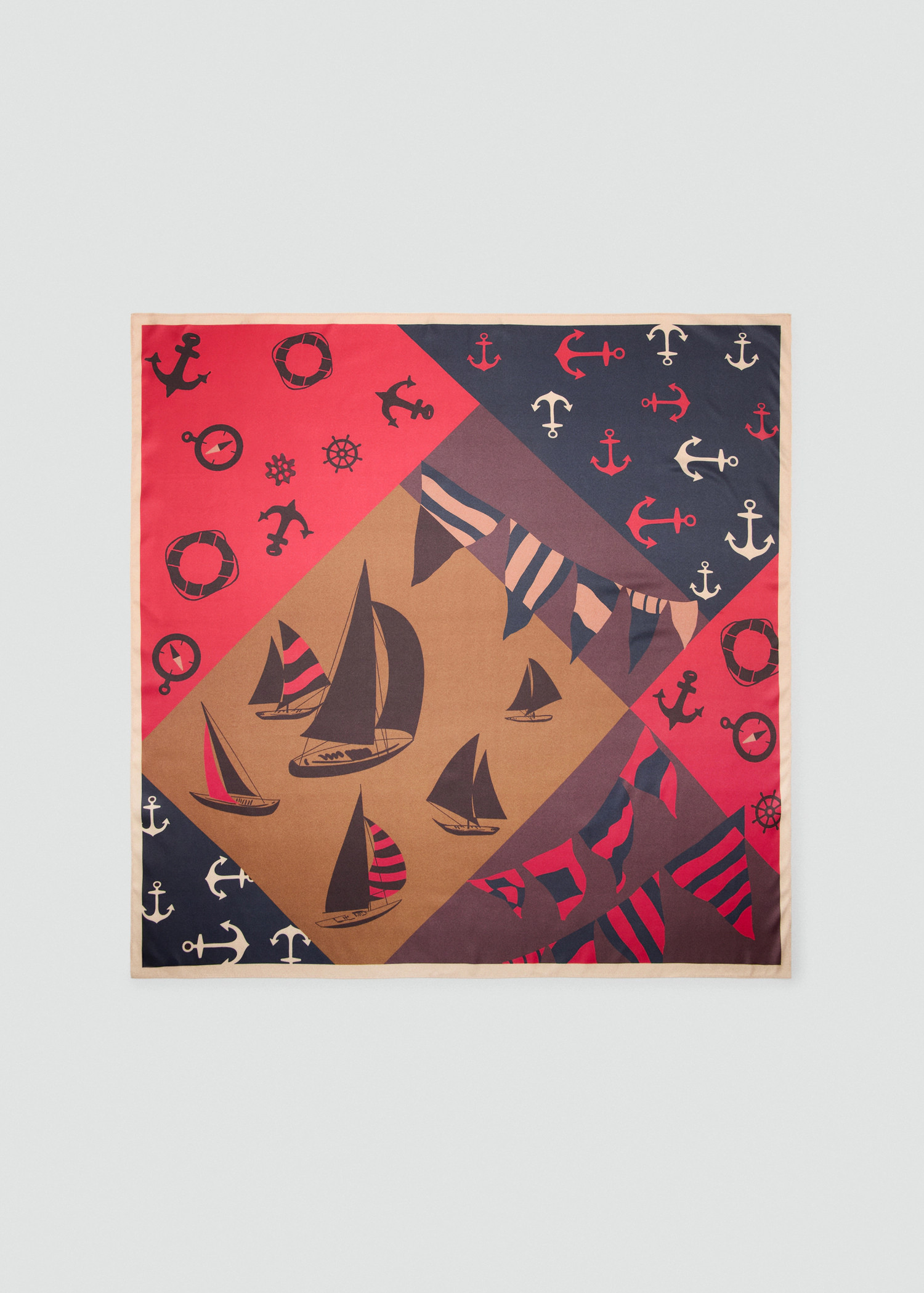 Printed satin scarf | MANGO (UK)